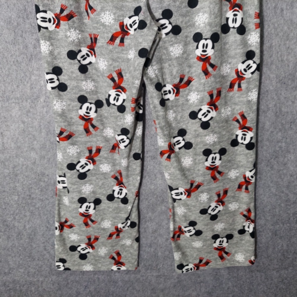 Disney Women Pajama Pants Plus 1X Holiday Mickey Mouse Christmas Fleece Pull On - Picture 8 of 9
